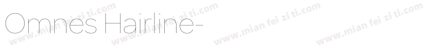 Omnes Hairline字体转换